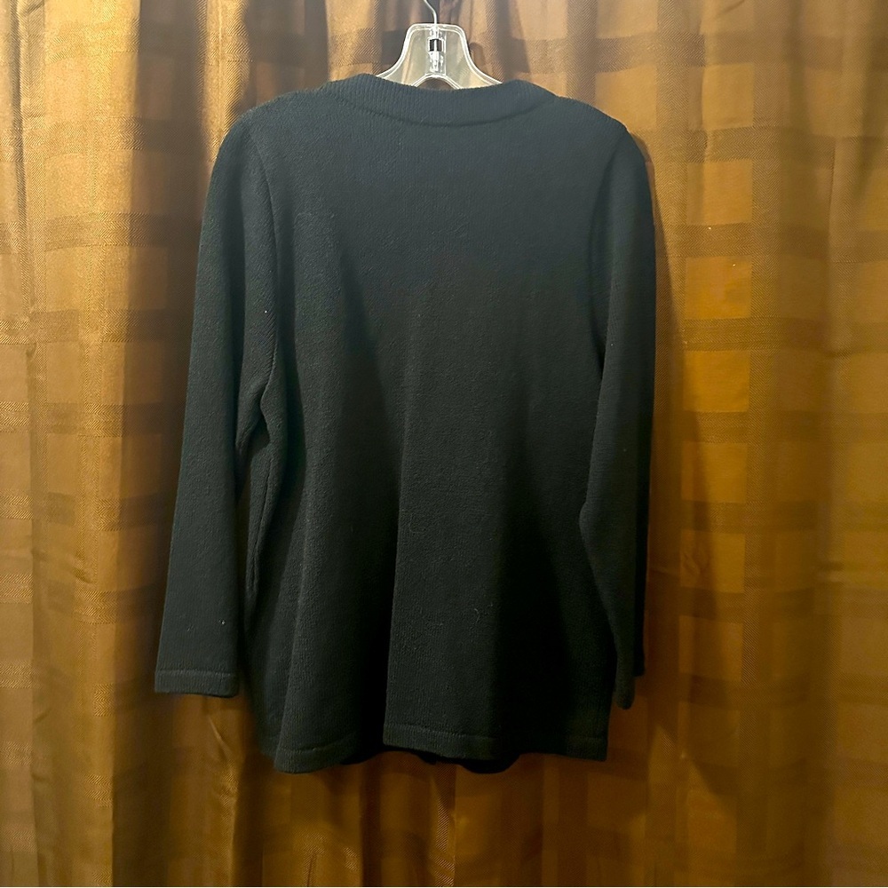 Toula Black Knit Cardigan Jacket Sweater size 12 - Picture 3 of 3